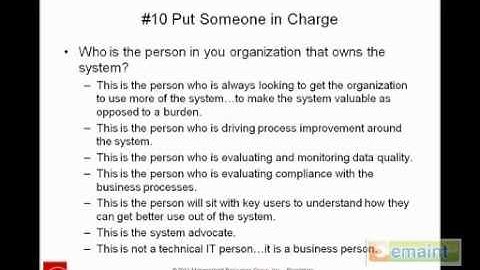 How to Maintain a CMMS System For Your Company | eMaint Video