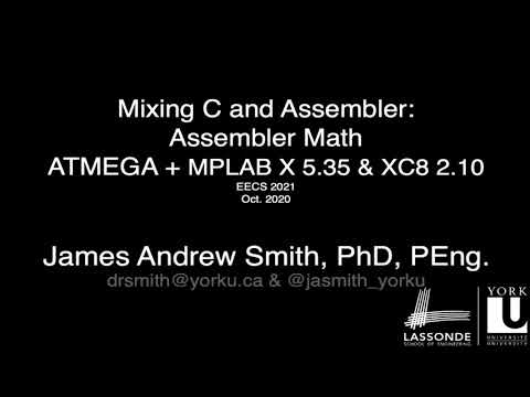 Lab E: Mixing Assembler and C: inline assembler math operations.