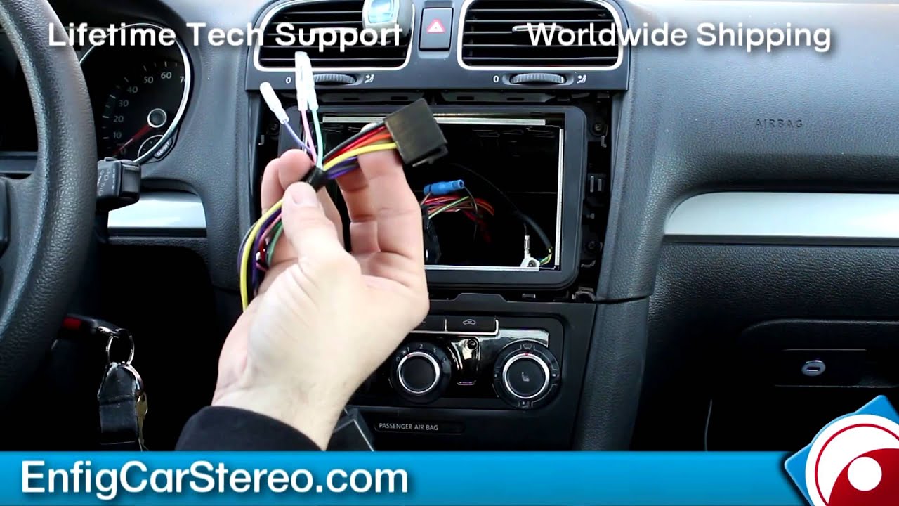 How-To-Radio-Installation VW Golf 2010 - YouTube kenwood head unit wiring harness 