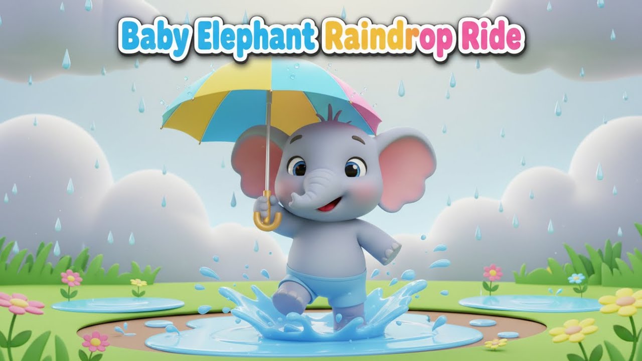 Baby Elephant Raindrop Ride – Nursery Rhyme, Toddler Learning, Movement Fun, and Rainy Day Adventure