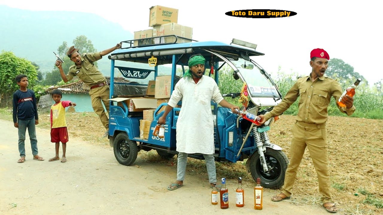 TOTO RICKSHAW 🚨 POLICE DARU SUPPLY Part - 6 | Funniest Fun Top New Comedy Video 2025 🤣 Top New Viral