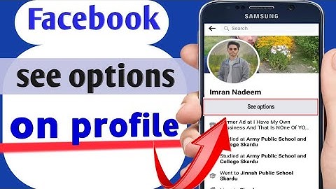facebook profile shows see options||why does facebook say see options||see option on facebok profile