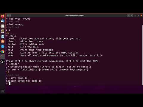 NodeJS REPL
