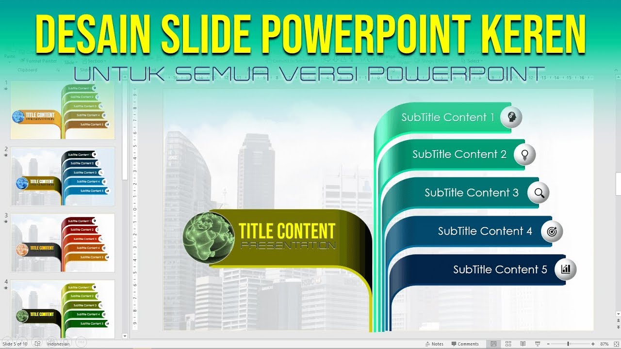 Cara Membuat Slide Power Point Yang Menarik - Youtube