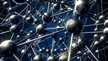 Abstract CGI motion graphics and molecular bond