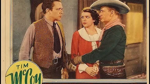 TIM MCCOY IN THE WESTERN CATTLE WAR MOVIE OF "RIDI...