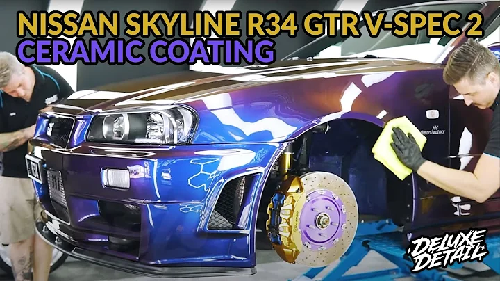Ceramic Coating a Midnight Purple Nissan GTR R34 V-Spec 2