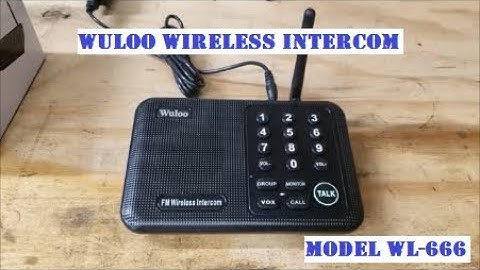 Wuloo Wireless Intercom WL-666 Overview