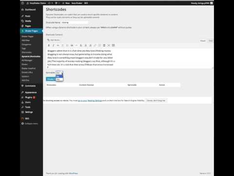 dynamic shortcodes