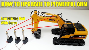 장난감 후이나 1570 포크레인 서보 암으로 업그레이드 HUINA 1570 RC EXCAVATOR UPGRADE TO STRONG SERVO ARM TOY