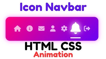 Icon Navbar | Iconic Navigation Bar Using Bootstrap 5 | CSS Navbar Menu Animation | CSS Animation