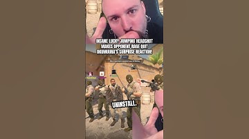 INSANE LUCKY JUMPING HEADSHOT Makes Opponent RAGE QUIT #shorts #gaming #reaction #funny #twitch #cs2