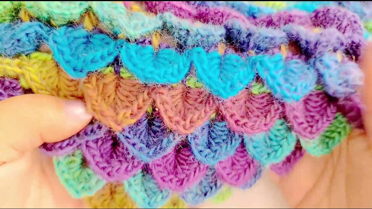 ¡¡SEGURO TE SALE!! Punto Cocodrilo o escamas paso a paso