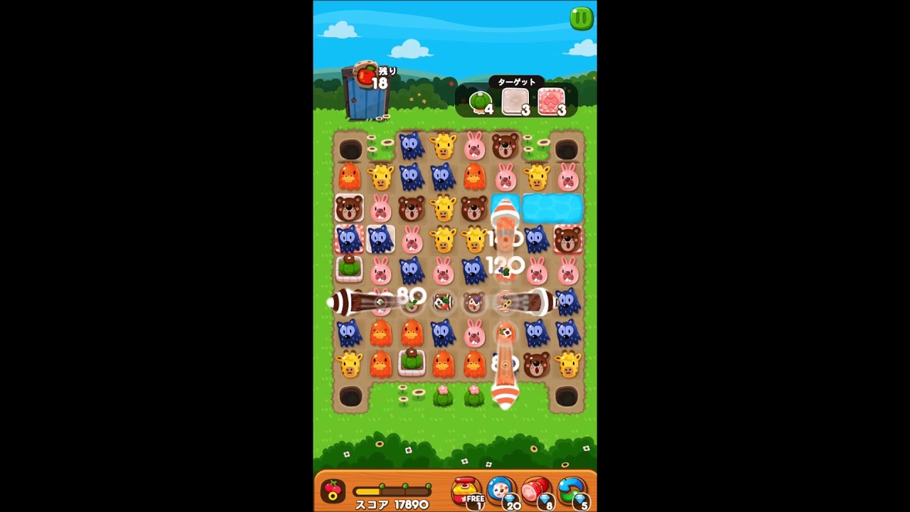 Line ポコポコ Stage 1077 花なしクリア 1 5 Line Pokopoko Youtube