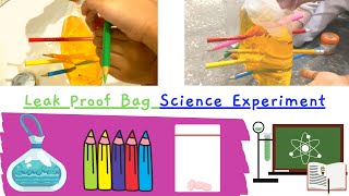 Leak Proof Bag Science Experiment | Easy science experiment for kids