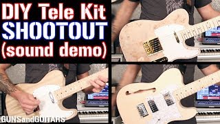 Which DIY Telecaster kit SOUNDS BEST? (tele kit shootout pt.2) Guitar Fetish/TomTop/The Fretwire