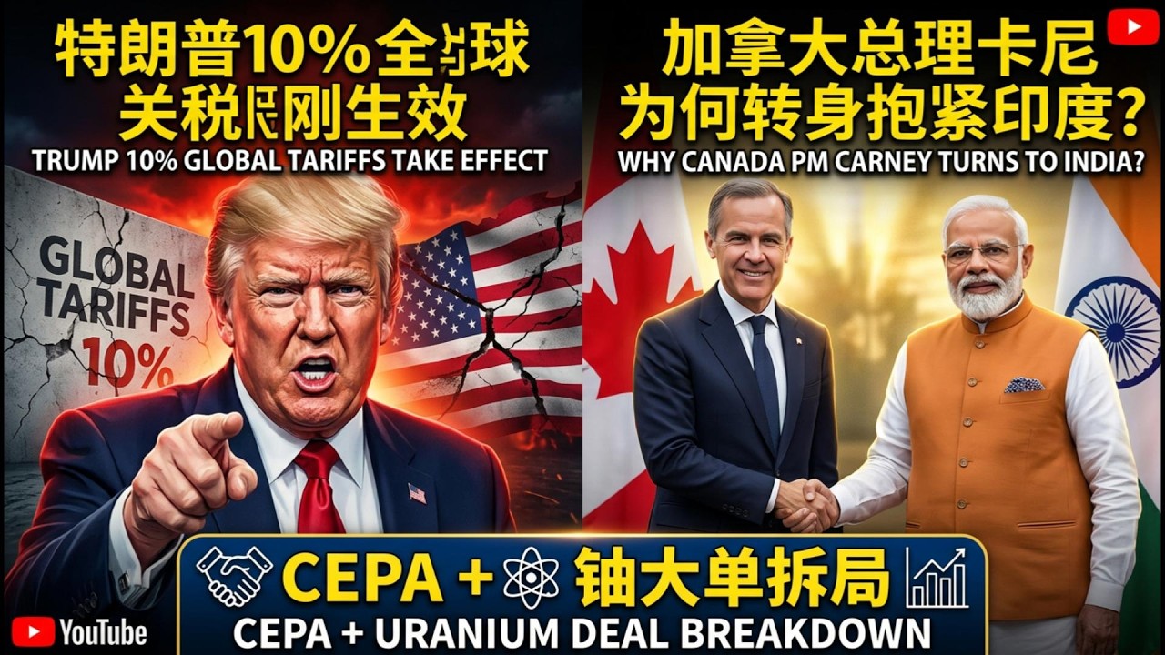 【Boss说加拿大】特朗普10%全球关税刚生效，加拿大总理卡尼为何转身抱紧印度？CEPA+铀大单拆局