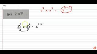 Simplify and write the answer in exponential form: 
`7^x xx 7^2`