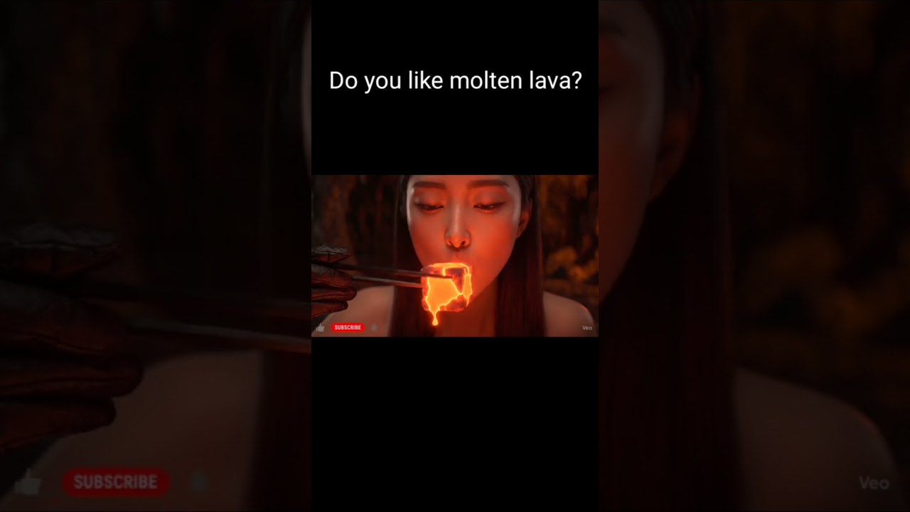 Molten slime served and eaten oddly satisfying ASMR 🍯