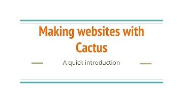 Making static websites with Python and Cactus