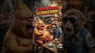 সিঙ্গারার চরম অপমান! পাবলিকের মাইরে বাপ! 🤣 | Monkey News #ai #funny #shorts