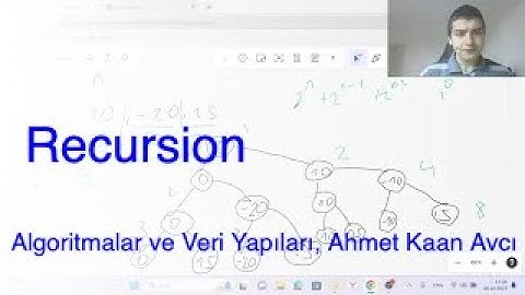 Recursion/Özyineleme (Ahmet Kaan Avcı) - Algoritmalar ve Veri Yapıları