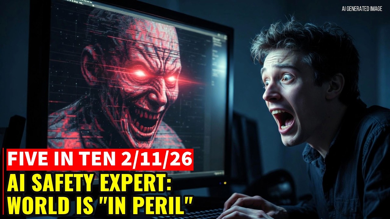Five in Ten 2/11/26: AI Safety Researcher Says World is 'in Peril'