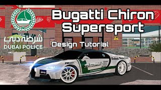 Bugatti Chiron Supersport Dubai Police Livery Tutorial | Car Parking Multiplayer screenshot 5