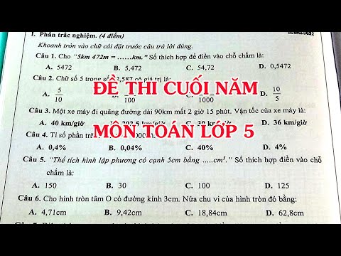 TOÁN LỚP 5 – ĐỀ THI HỌC CUỐI HỌC KÌ 2 #mshanh #toanlop5 2023 | Alpham