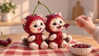 LIVE ☁️ASMR , Little Paws Tries Every Fruit -  Cute Kitten Eating & Relaxing Sounds 🍒🍋🥝🍉🍅 screenshot 4