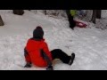 Thomas and Tyler Sledding