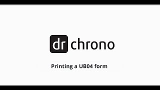 Training: DrChrono Billing | Printing a UB04 Form