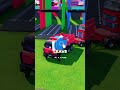 TRANSPORTING BUS, POLICE CARS, DUMP TRUCK, BOX TRUCK, FIRE TRUCK WITH SCANIA TRUCK - FS22