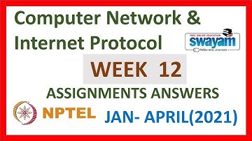 Computer Network & Internet Protocol Assignment 11|Computer Network & Internet Protocol||(Jan-Apr21)