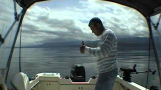 Halibut Fishing Central Strait of Juan de Fuca.  Washington.wmv