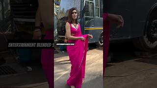 Kriti Sanon Hot Look In Saree After Movie Shoot Out. .