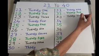English 21 TO 40 Numbers with spelling | 21 to 30,31 to 40 Numbers learning video @kd Learning_Hub