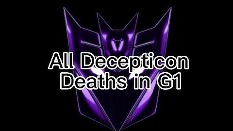 All Decepticon Deaths in G1
