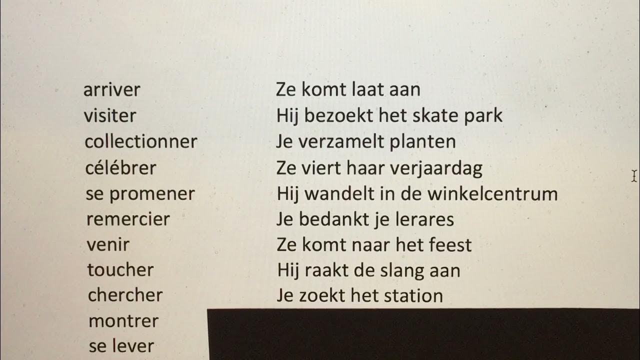 66 Drill 114 verbes au présent en néerlandais exercices YouTube