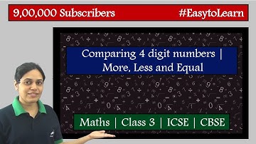 Comparing 4 digit numbers | More, Less and Equal | Class 3 | ICSE | CBSE