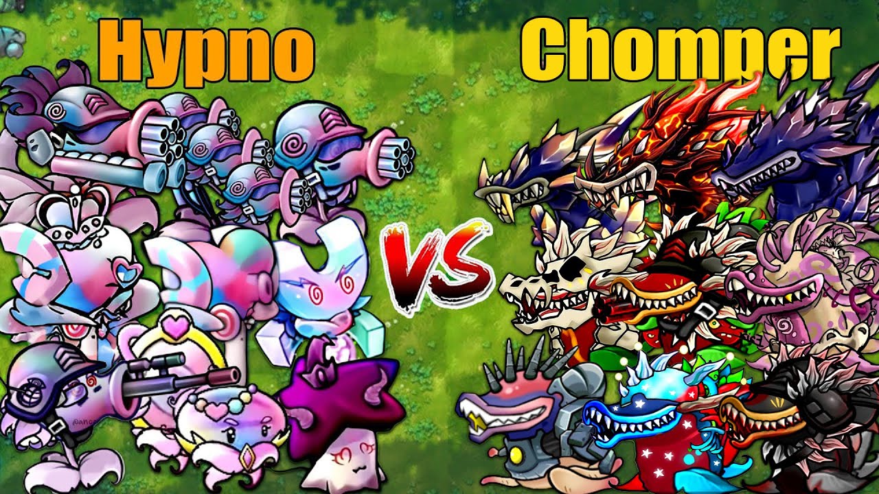 PVZ 1 Fusion 3.3 Challenge!! Team Hypno VS Team Chomper VS 300 Zombie Random - Who Will Win?
