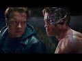 T800 fights t800  t1000 fights kyle reese   terminator genisys remastered 2015