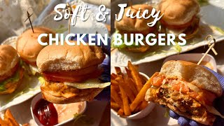 Chicken Burgers | Soft And Juicy Chicken Patty Burgers Recipe | Spicy Burger Sauce . by Khadeeja's Canadian Diary 649 views 8 months ago 5 minutes, 44 seconds