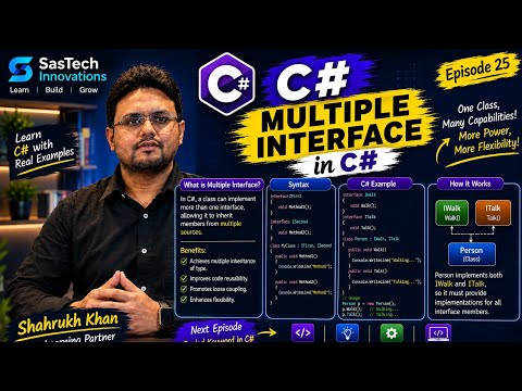 Multiple Interfaces in C# Explained with Examples | C# OOP Tutorial for Beginners | Episode 25