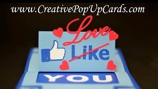 Valentines day I Like You Pop Up Card Tutorial