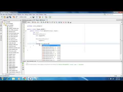 Program to print simple Shape,Triangle ABCDE using JAVA