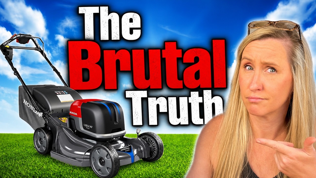 YouTube thumbnail for “Honda Battery Powered Mower Review!” by Chickanic