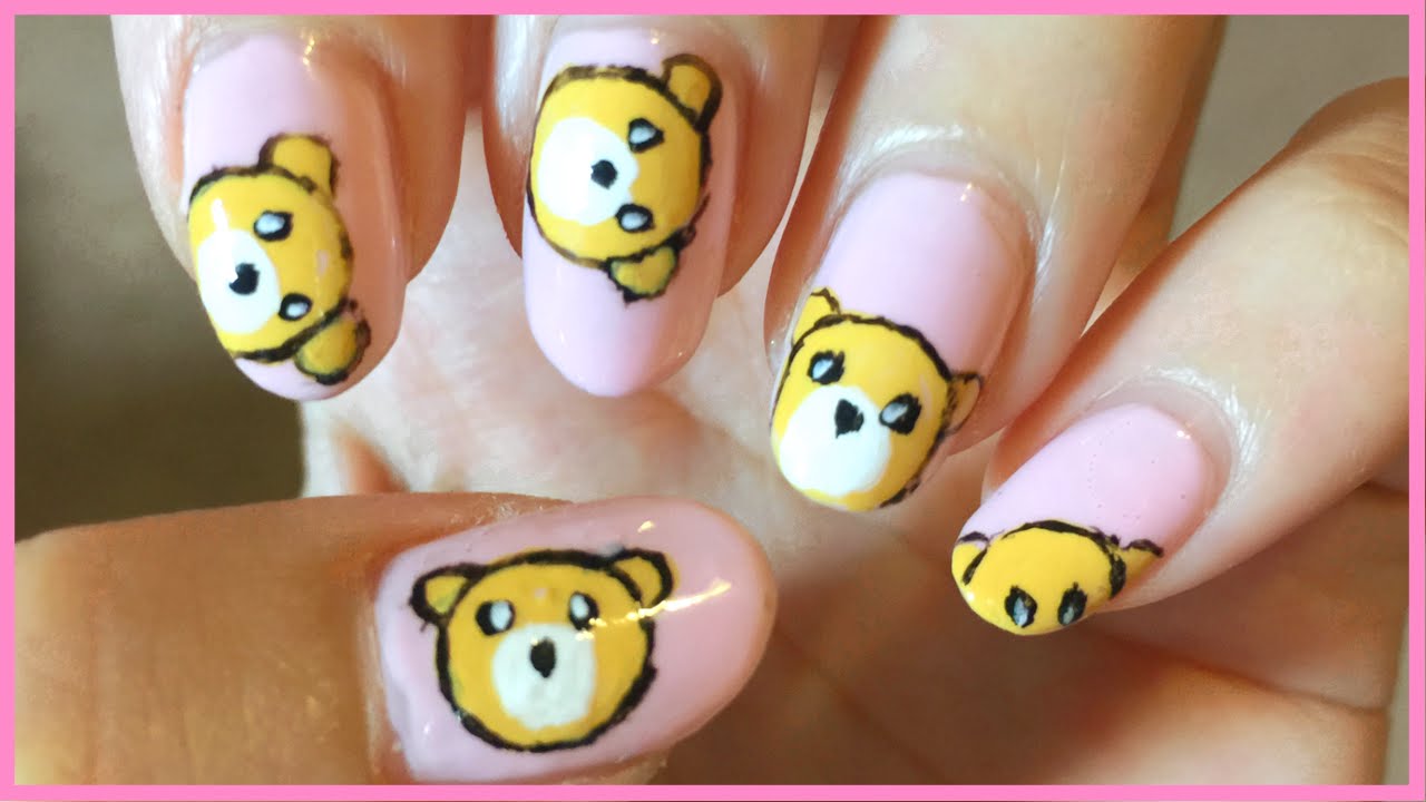 4. Teddy Bear Nail Art for Short Nails - wide 8