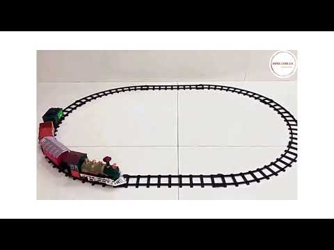 Іграшкова класична Залізниця Ретро поїзд паровоз для хлопчика з рухом на всі боки Звук світло, видео 1