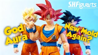 SHF New Super Saiyan God Goku [God Aura] #dragonball #anime #shfiguarts #asmr #actionfigures